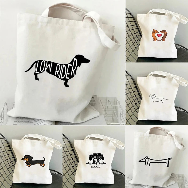 Dachshund Dog Print Shoulder Bag