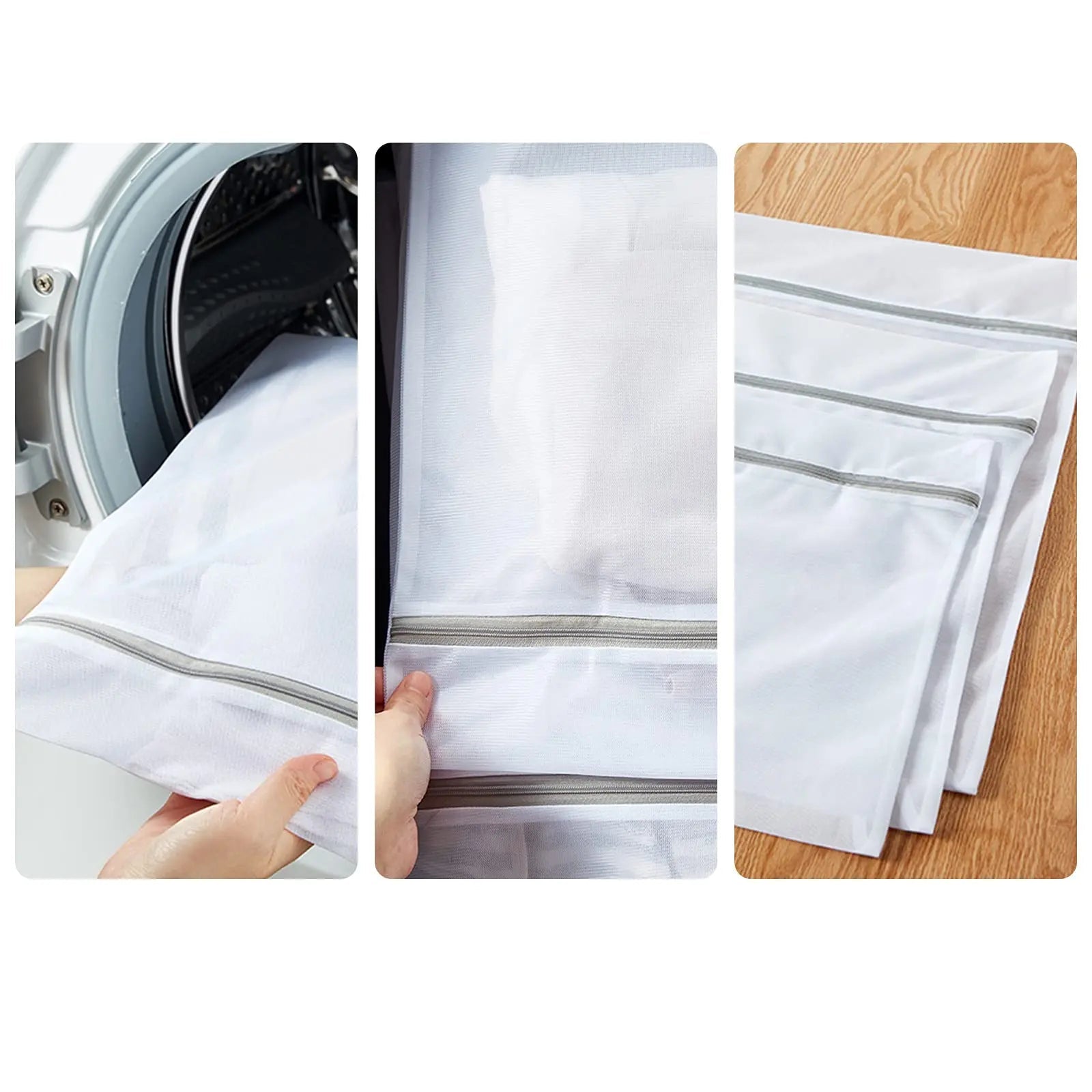 Thickened Mesh Polyester Laundry Bag Set