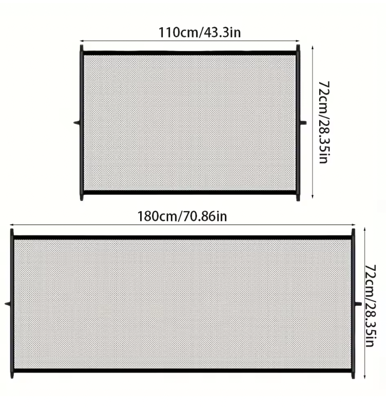 Folding Mesh Pet Dog Safety Gate with Hooks