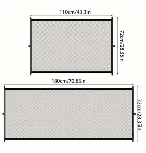 Folding Mesh Pet Dog Safety Gate with Hooks