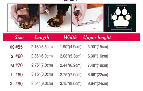 Waterproof Dog Winter Boots with Reflective Strip for Australian dogs
