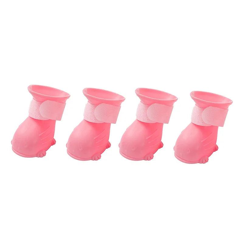 4Pcs Waterproof Anti-Slip Rubber Boots for Pets