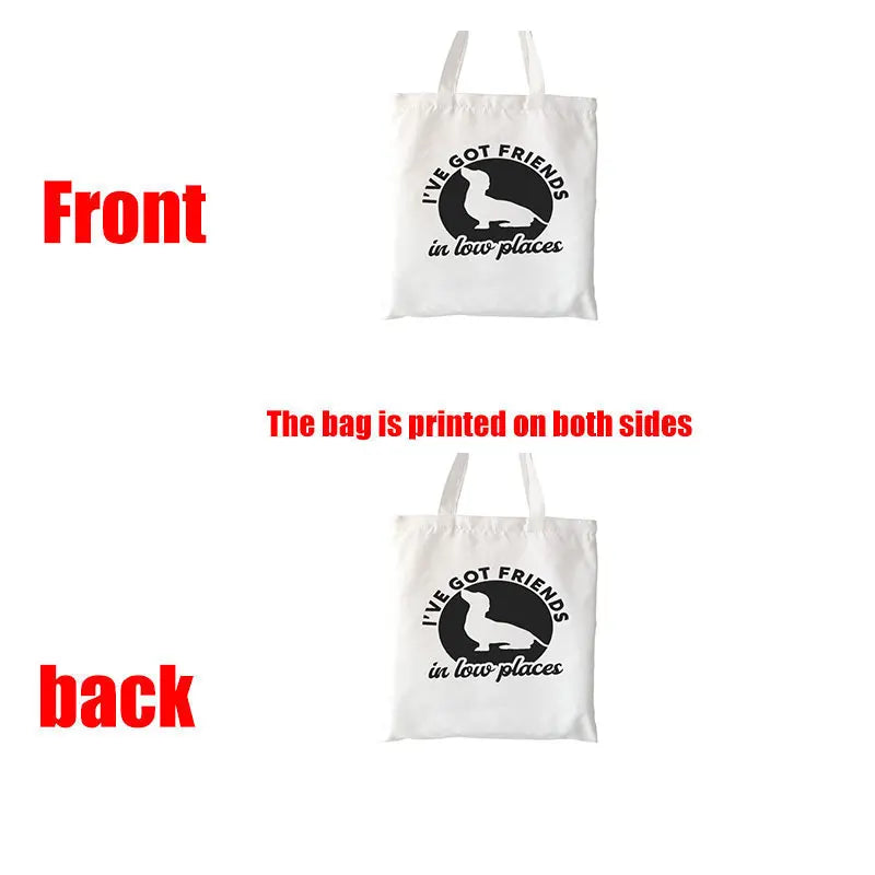 Dachshund Canvas Shopper Bag