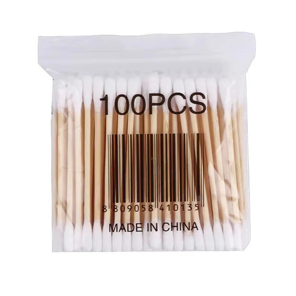 Wood Stick Cotton Double Head Swabs