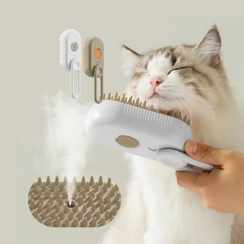 3-in-1 Steamy Hair Brush for Cats and Dogs