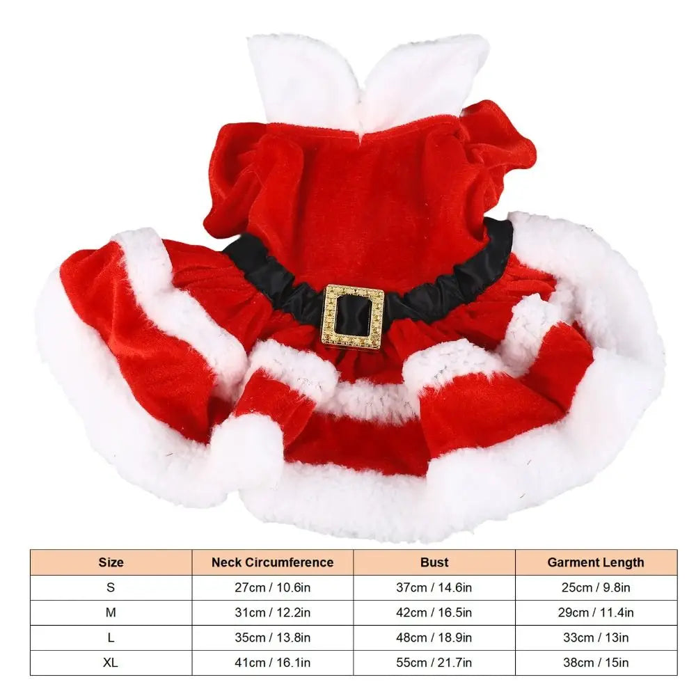 Santa Christmas Dress for Dogs and Cats