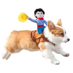 Funny Cowboy Riding Dog Costume