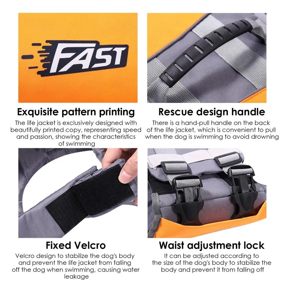 Dogs Surf Drifting Life Vest