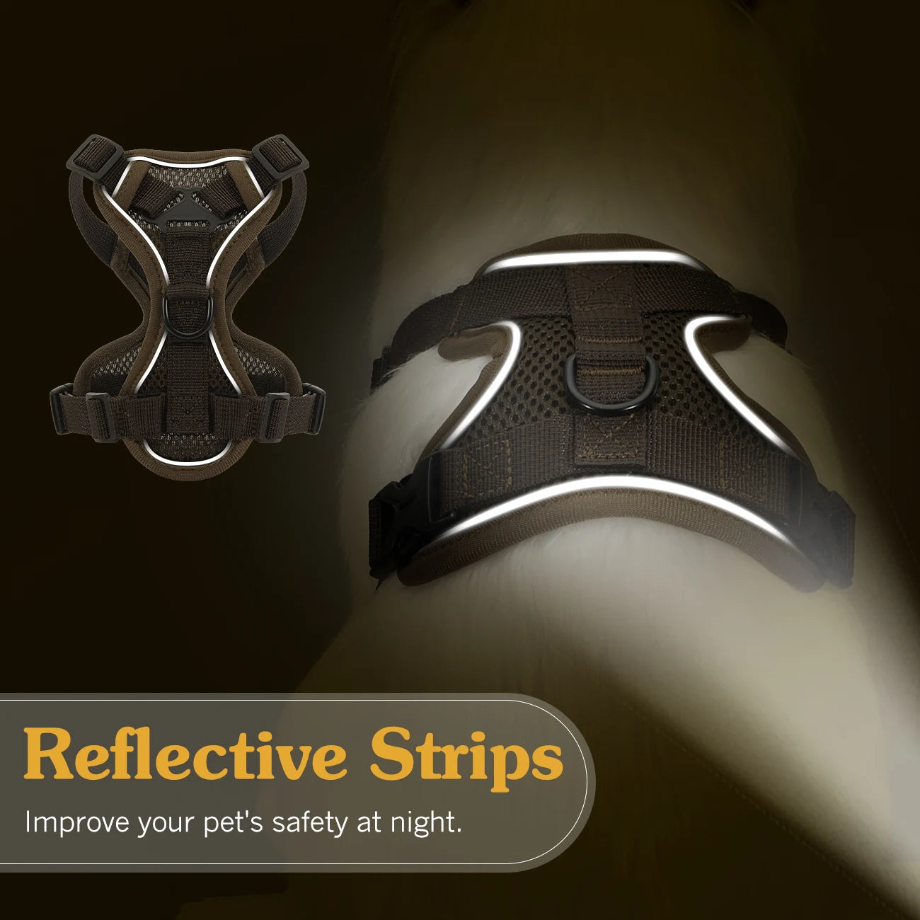 Breathable Reflective Cat Harness Set