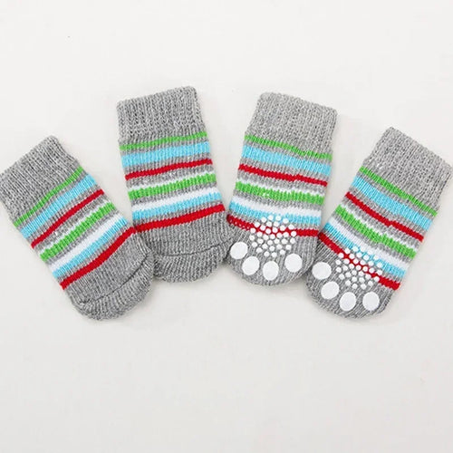 4 PCS Paw Printed Antislip Dog Socks - RPBA Shop