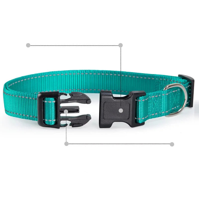 Dog Collar Strap With Adjustable Safety Nylon