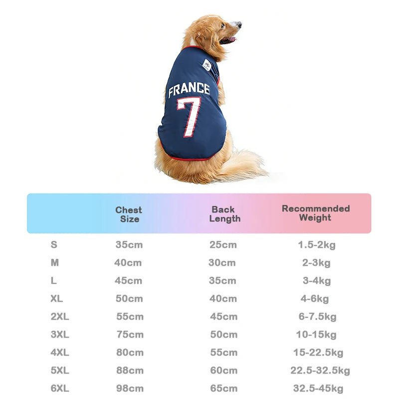 Quick Dry Mesh Pet Soccer Jersey