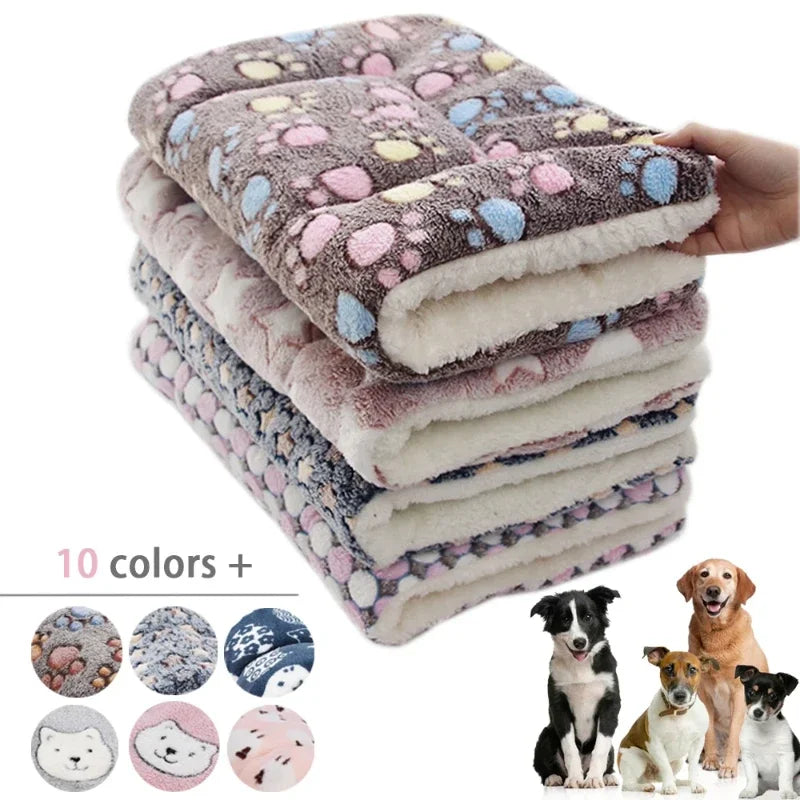 Washable Soft Fleece Pet Bed Blanket