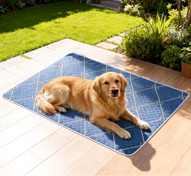 The Blue Washable Pet Training Urine Pads from a second angle