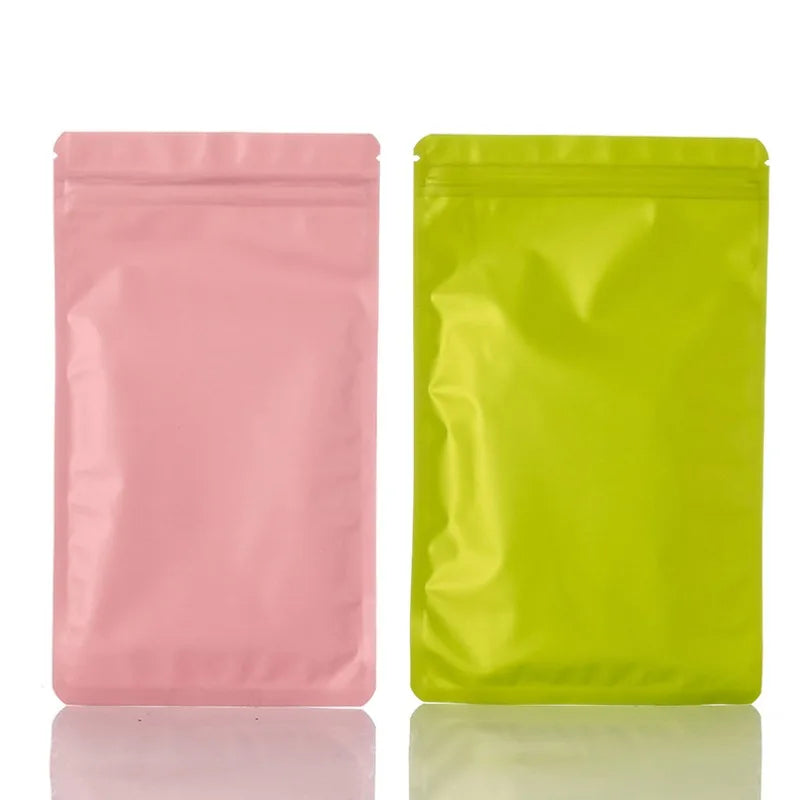 Double-Sided Metallic Flat Zip Bags