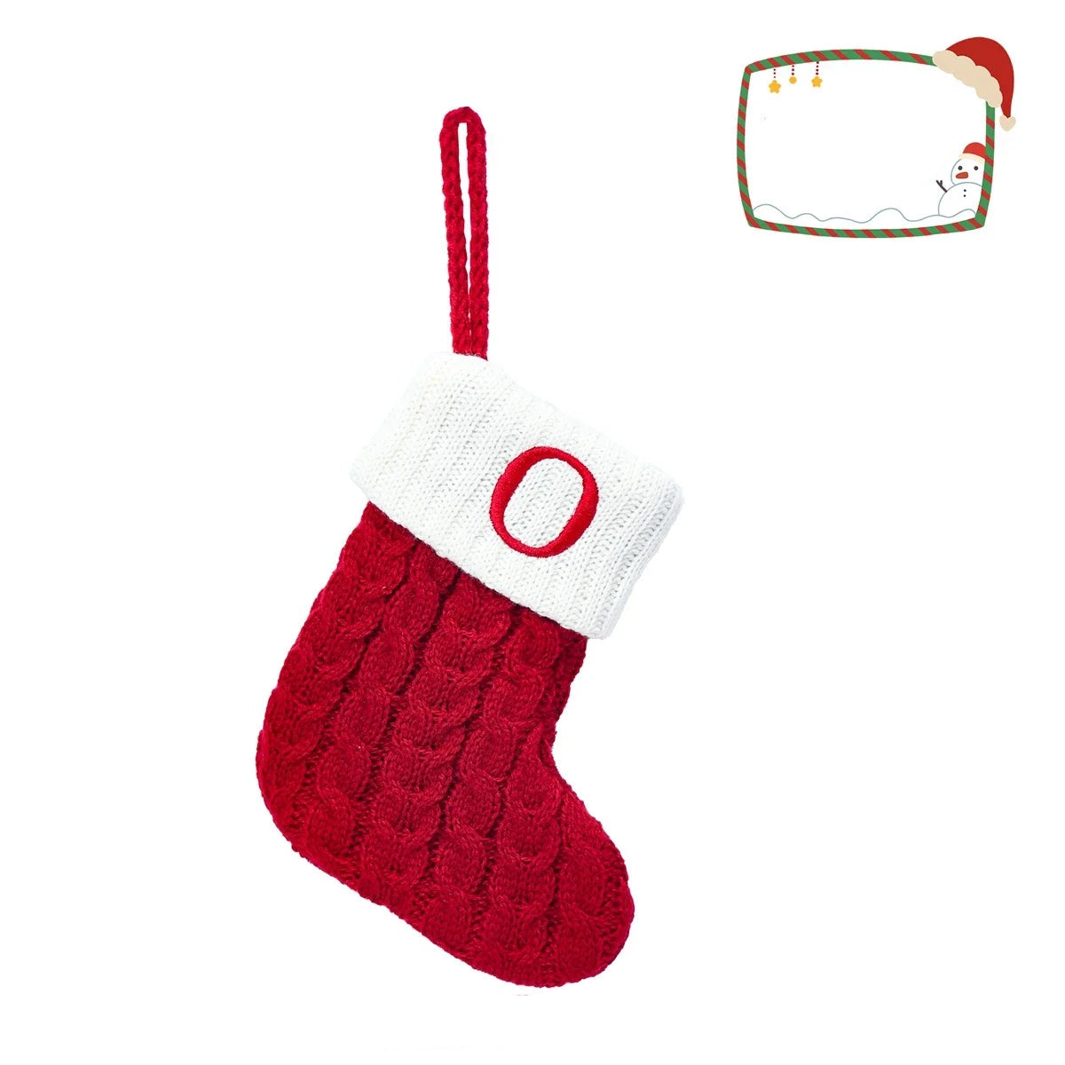 Knitted Snowflake Christmas Stocking