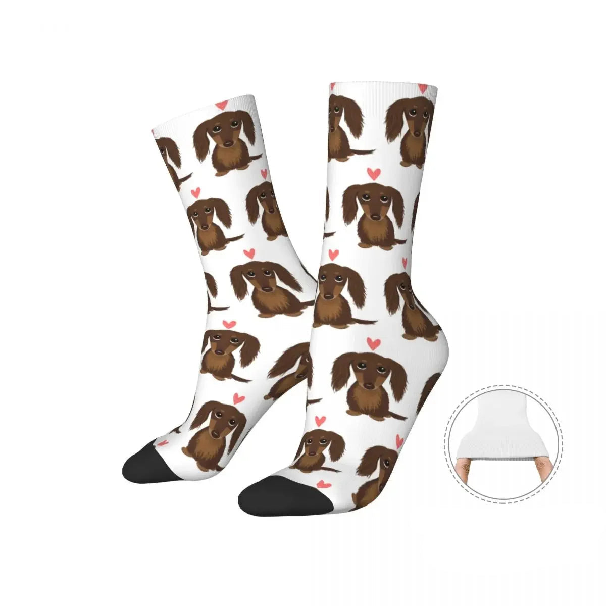 Super Soft Dachshund Printed Stockings