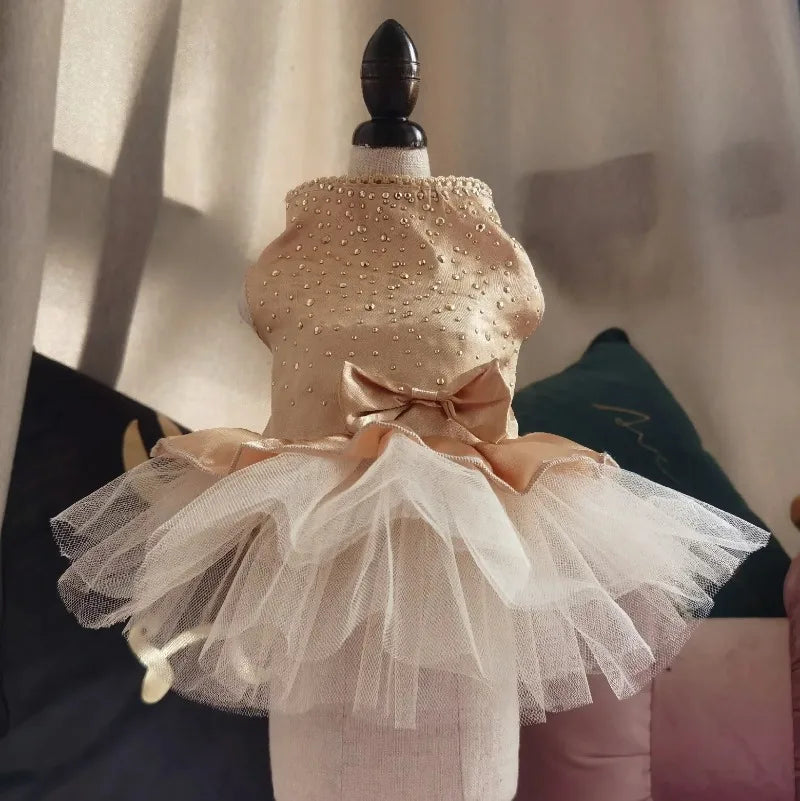 Pet Dress Apparel Lace Skirt