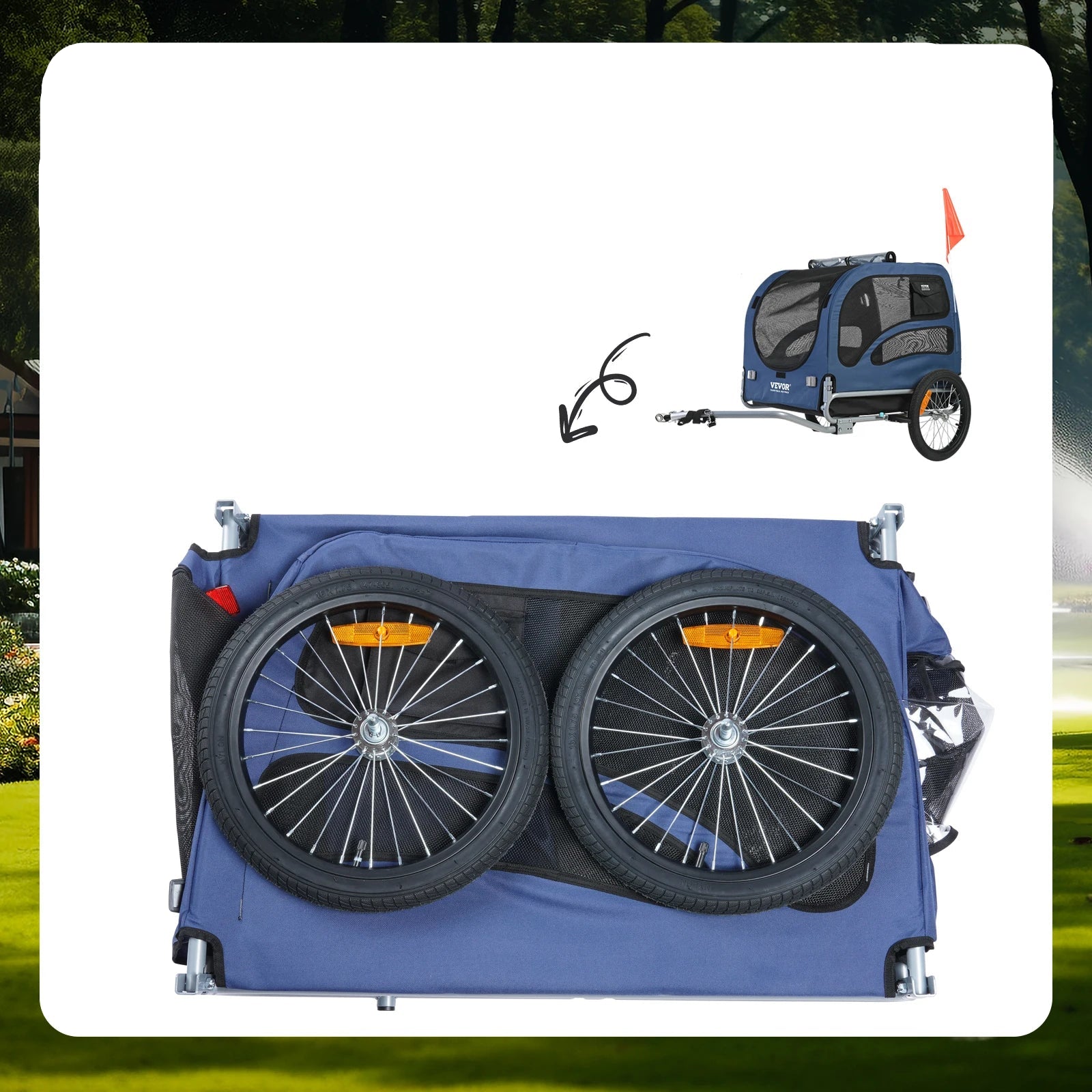 Pet Collapsible Bicycle Cart