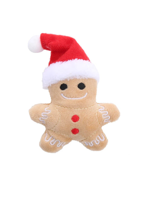 Gingerbread Wearing a Christmas Hat Interactive Toy, part of the RPBA Shop range for cats