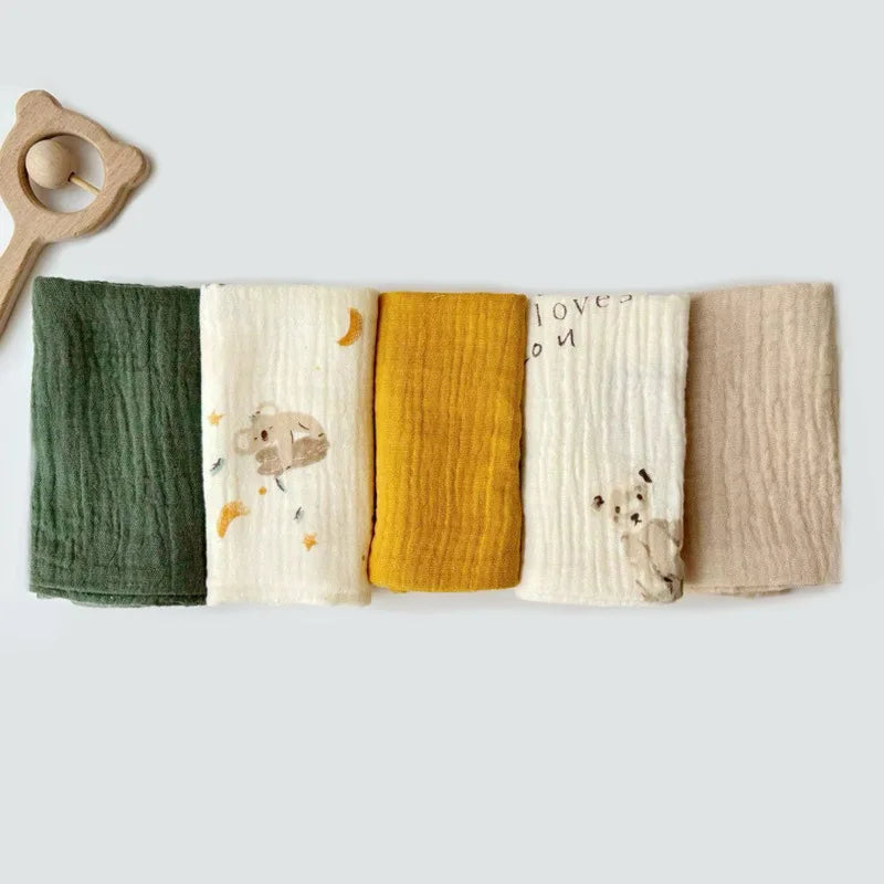 Alternative view of the Soft Cotton Face Bath Handkerchief Towel Set