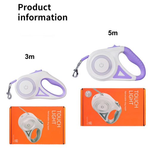 LED Luminous Retractable Dog Leash for Australian dogs