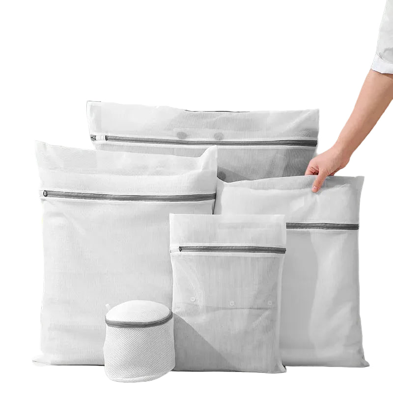 Thickened Mesh Polyester Laundry Bag Set