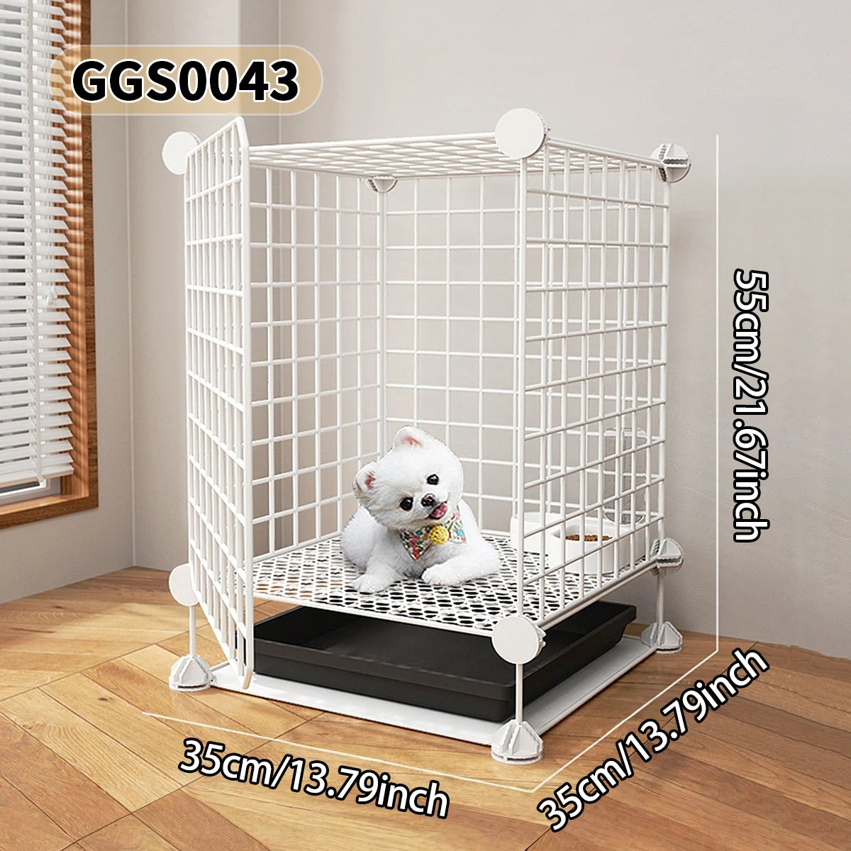 Indoor Pet Cage with Toilet for Small Pets