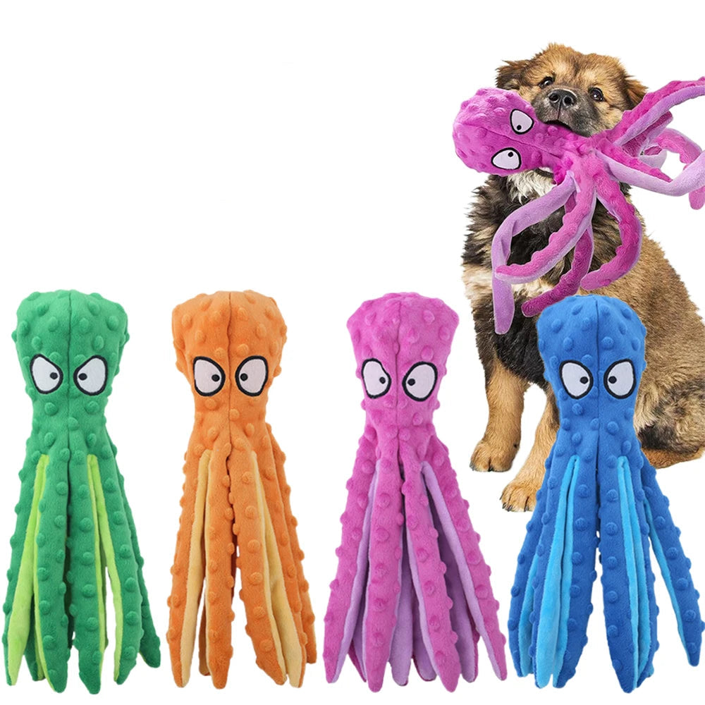 Octopus Plush Dog Toy