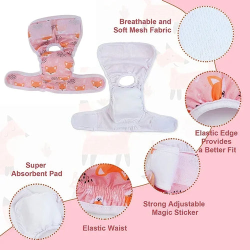 Washable Female Dog Wraps for dogs