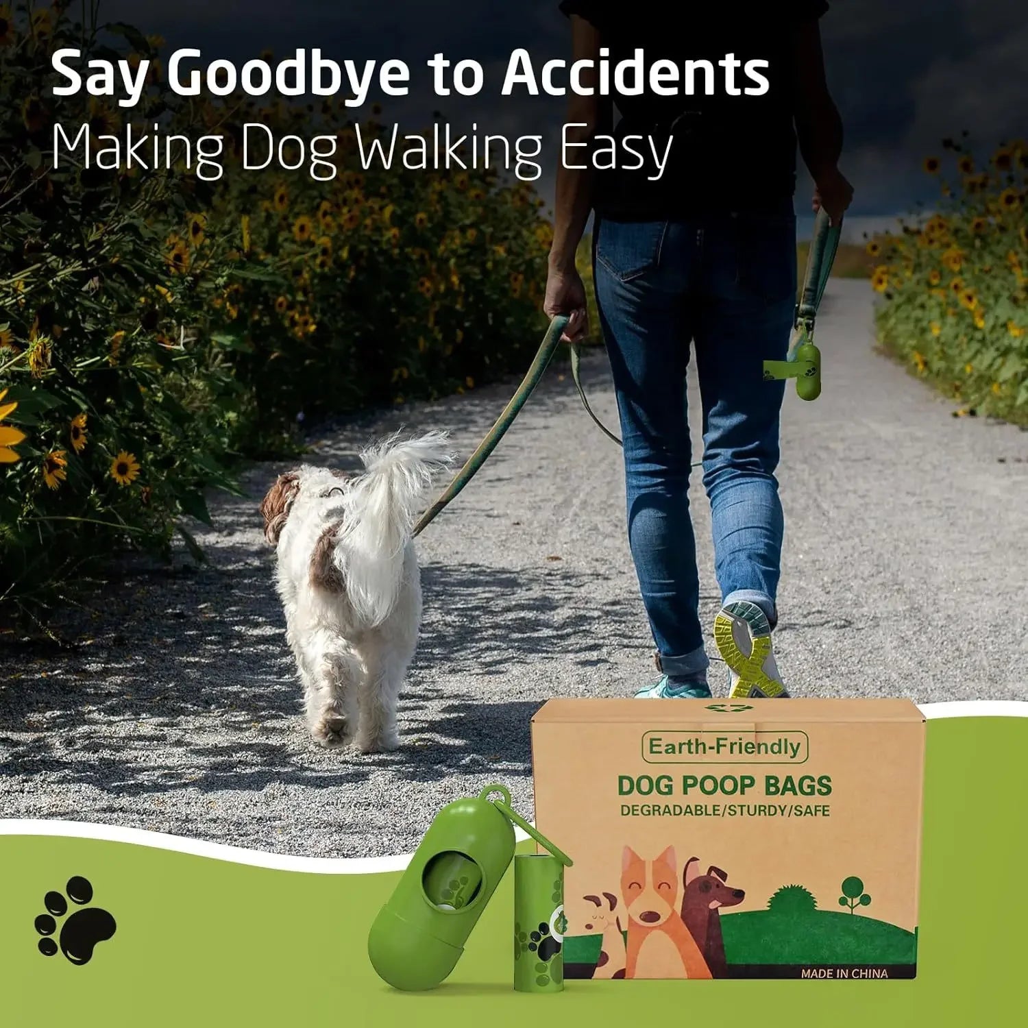 Biodegradable Dog Poop Bags with Dispenser