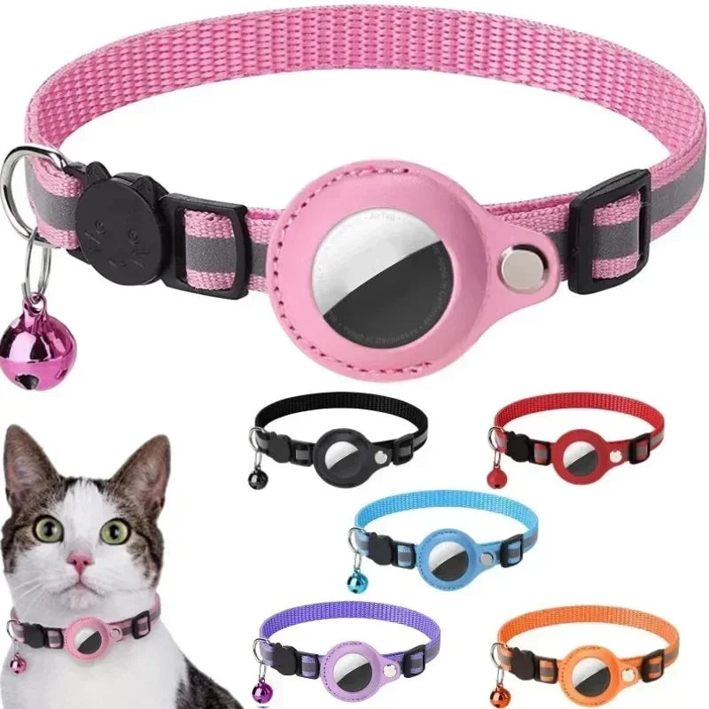Cat Collar With Bell And AirTag Holder