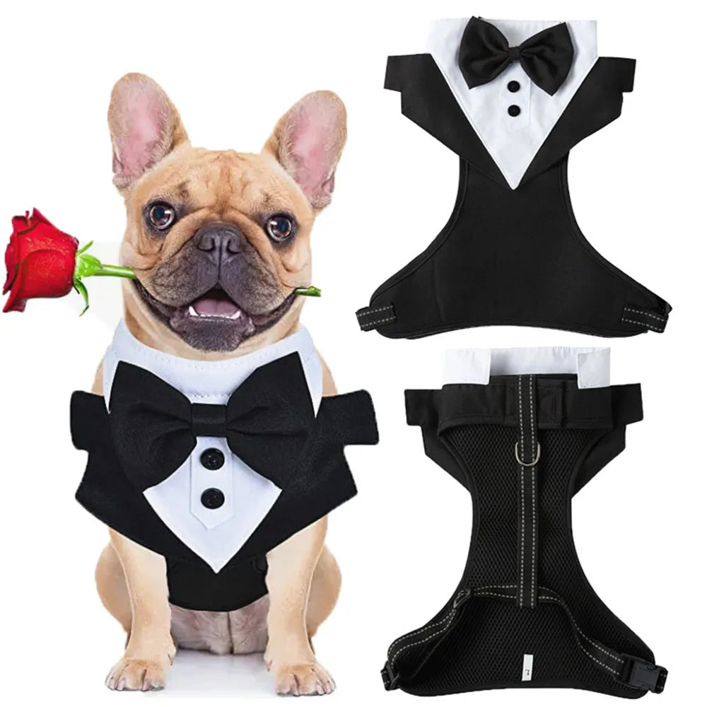 Dog Tuxedo Formal Vest Suit