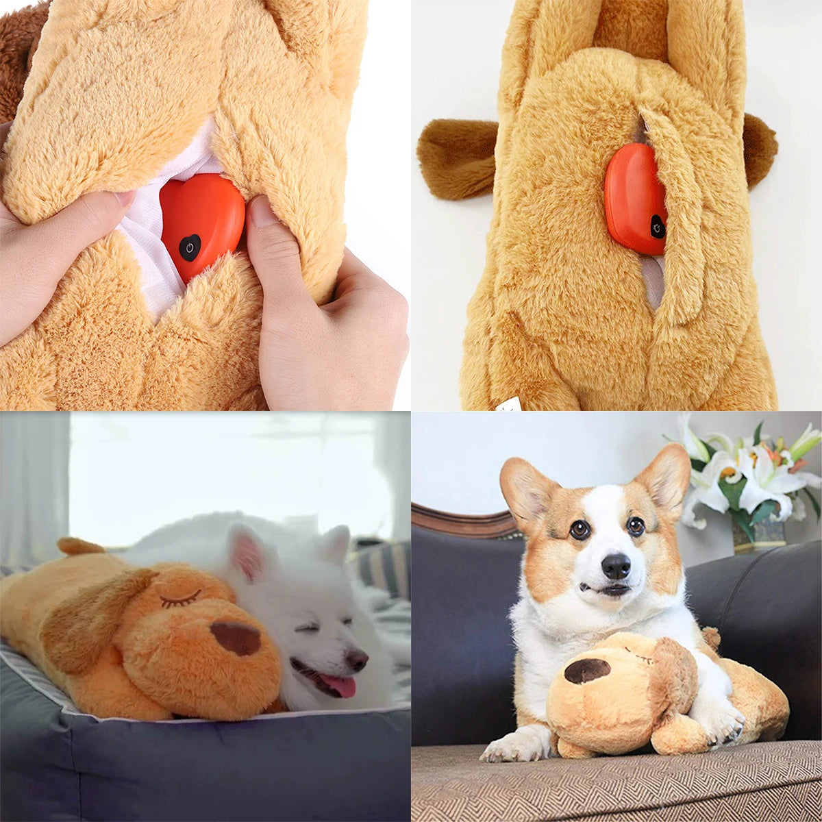 Heartbeat Plush Dog Toy