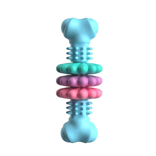Teeth Cleaning Rubber Bone Chew Toy