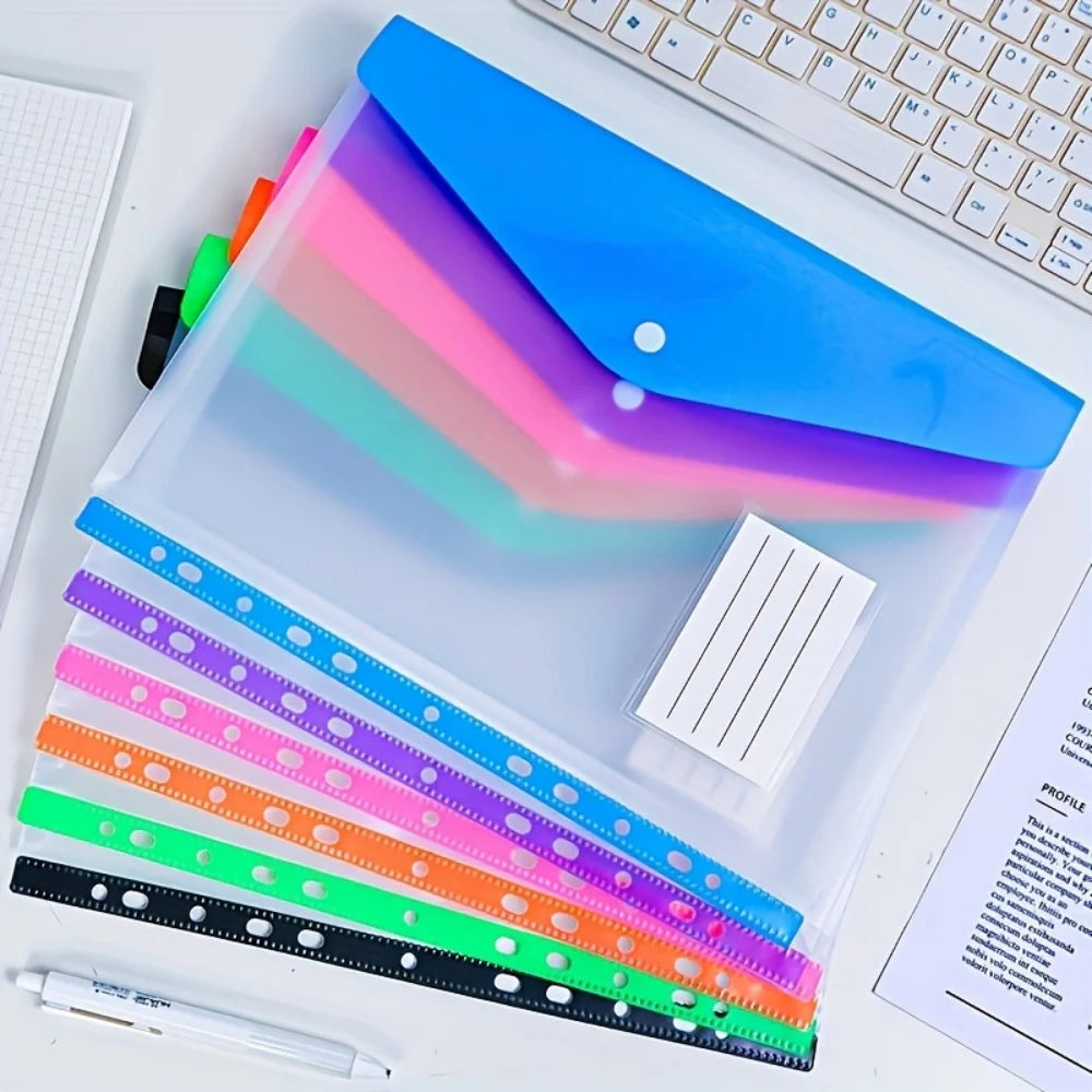 File Folder Expansion Bag with Punched Holes