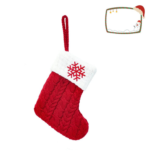 Knitted Snowflake Christmas Stocking, part of the RPBA Shop range for pets