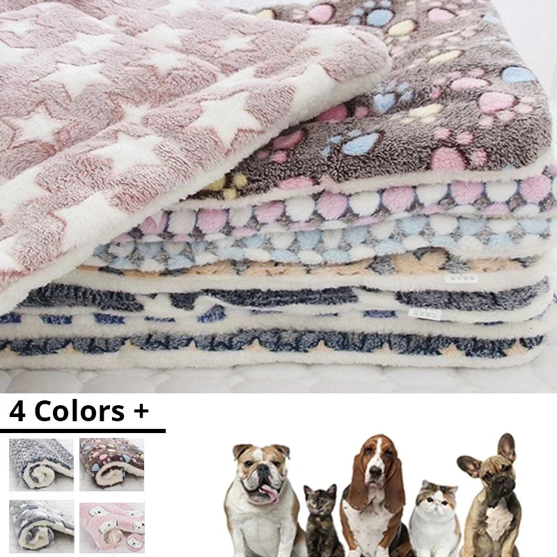 Washable Soft Fleece Pet Bed Blanket