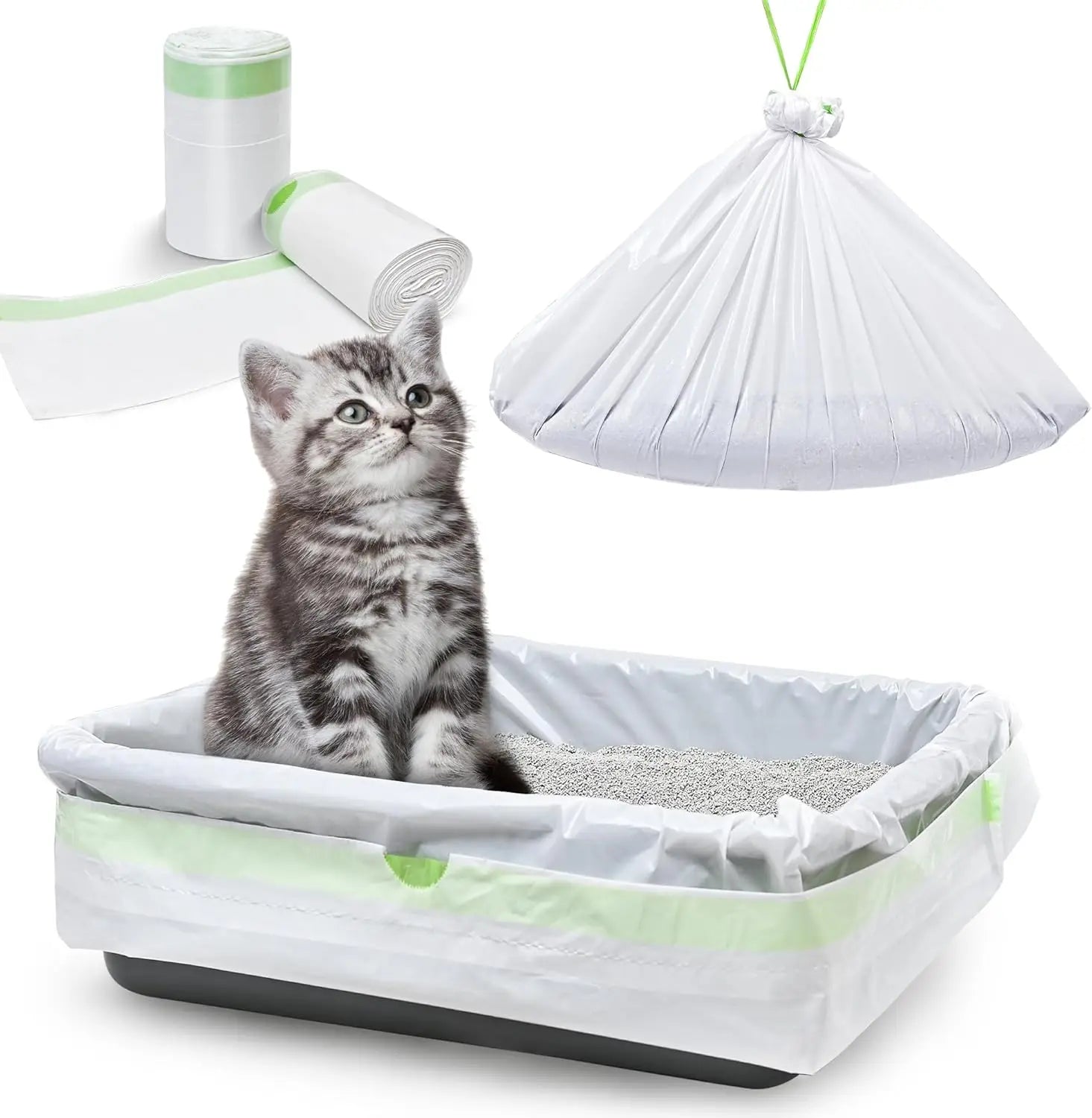 Heavy-Duty Cat Litter Poop Bag with Drawstring