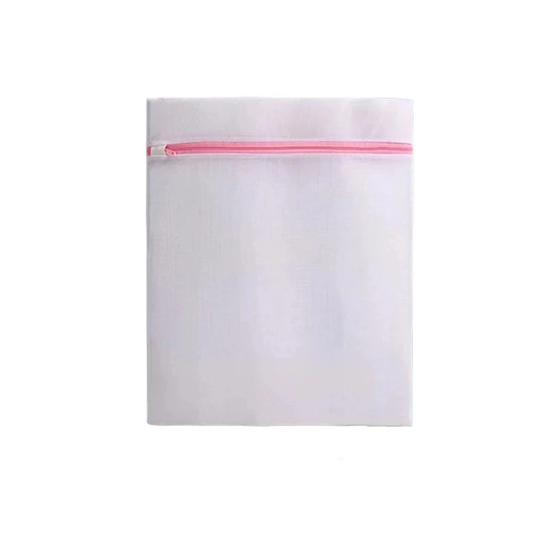 Fine Mesh Pink Zipper Storage Pouch