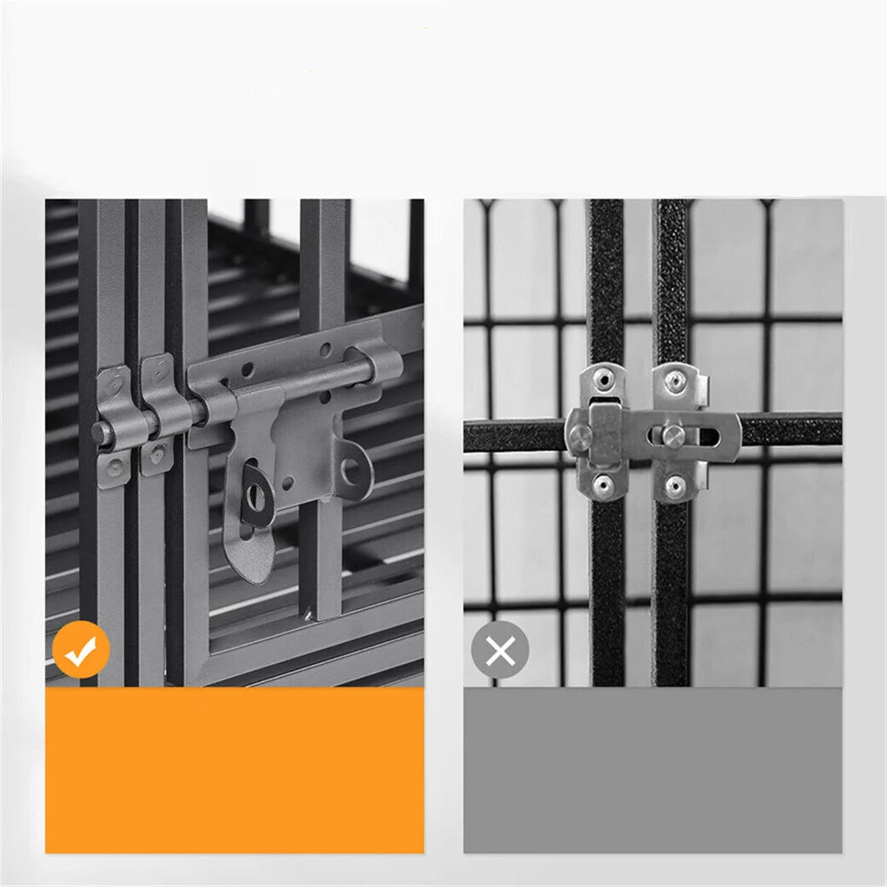 XXL Heavy Duty Dog Crate with Wheels and Tray