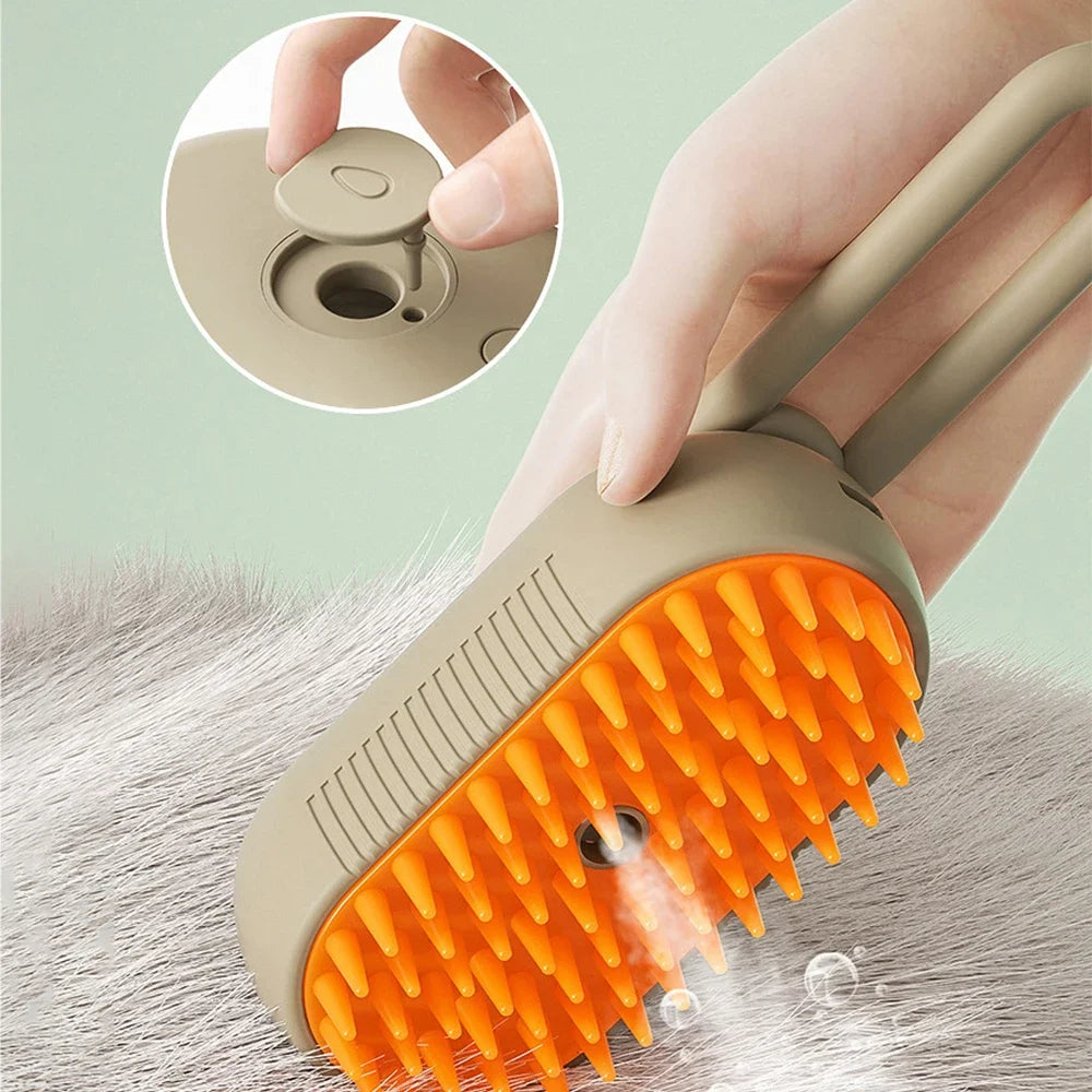 3-in-1 Steamy Hair Brush for Cats and Dogs