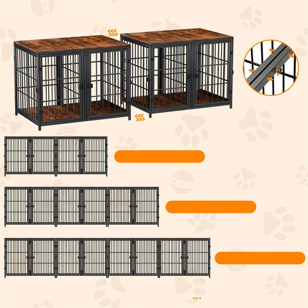 Heavy Duty Dog Crate with Divider and Four Doors - RPBA Shop Australia