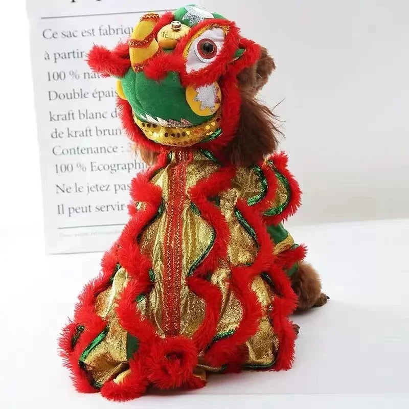 Spring Festival Lion Dance Custome for Pets