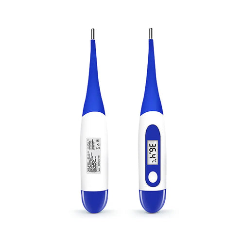 soft tip thermometer on a white background