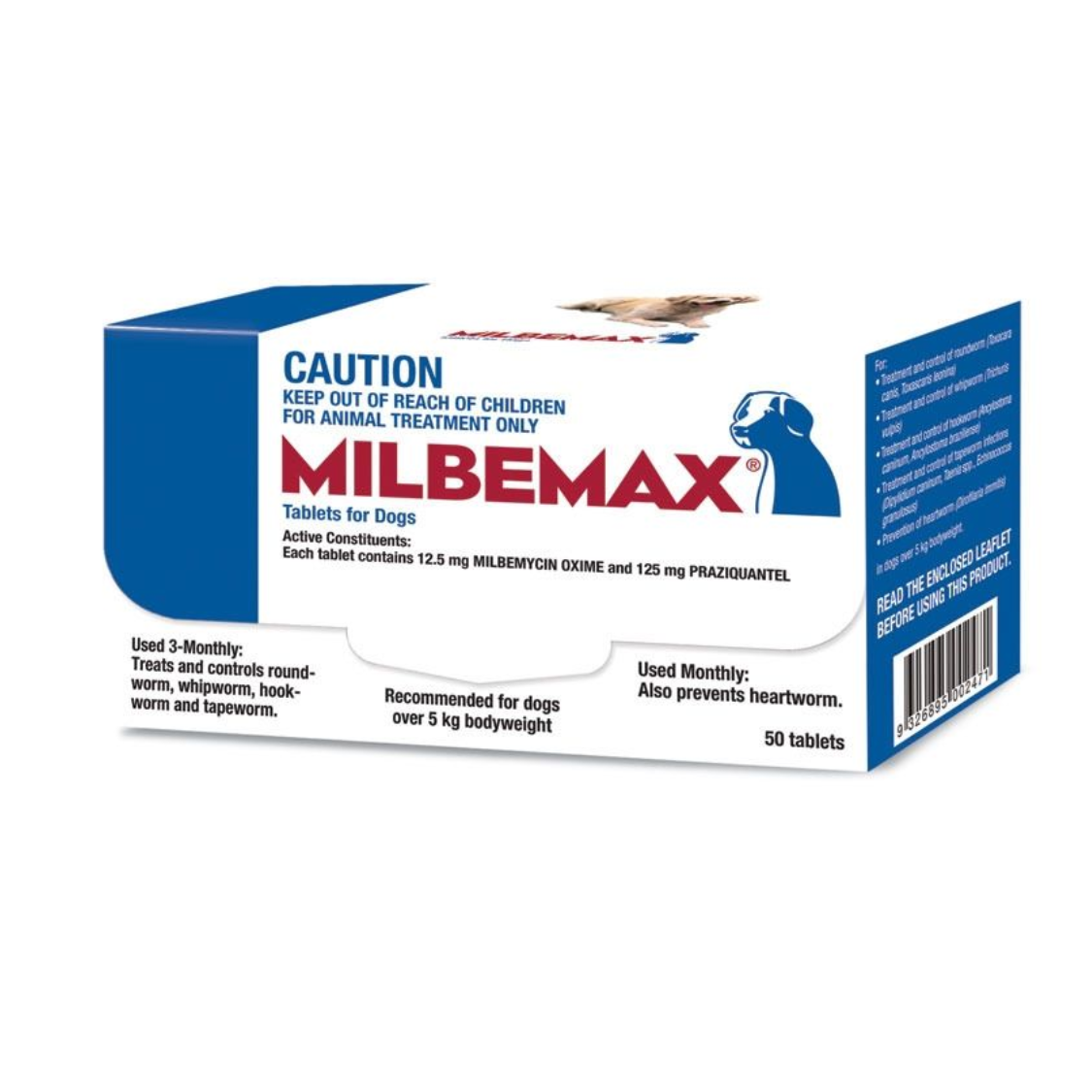 Milbemax Allwormer Tablets for Large Dogs (50 Tablets)