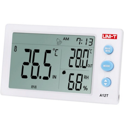 rectangular thermometer on a white background