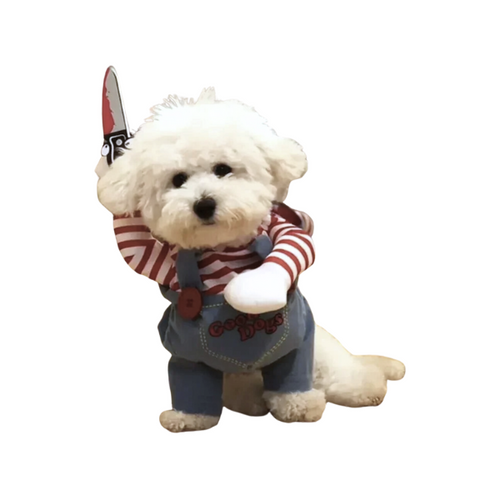Scary Chucky Dog Costume for Australian dogs