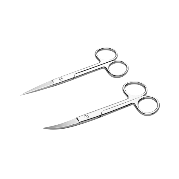 Stainless Steel Scissors with Straight and Curved Tips