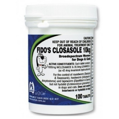 Fidos Closasole Wormer for Pets available from RPBA Shop
